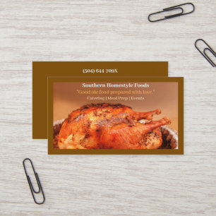 Brown Homestyle Türkei Fleisch Zuhause gekochte Le Visitenkarte