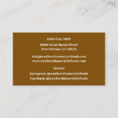 Brown Homestyle Türkei Fleisch Zuhause gekochte Le Visitenkarte (Rückseite)