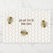 Brown Honey Bee Honeycomb Apiarist Bee Keeper Lebensmitteletikett (Einzelnes Label)