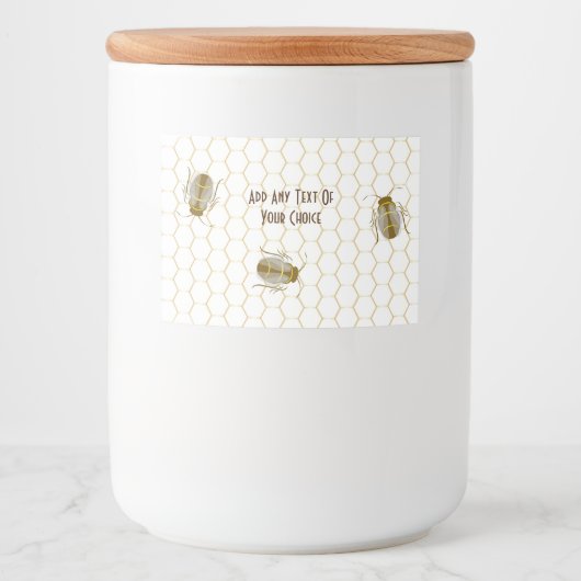 Brown Honey Bee Honeycomb Apiarist Bee Keeper Lebensmitteletikett (Vorderseite)