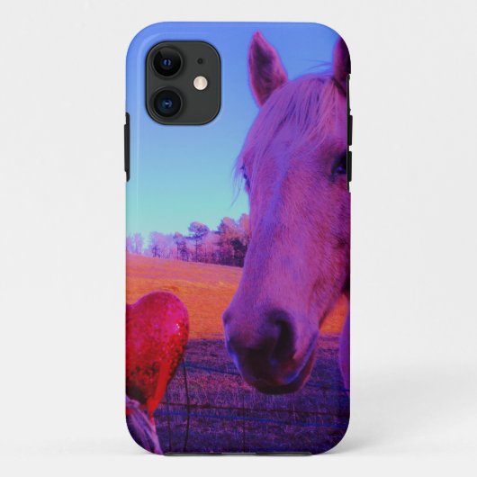 Brown Horse and Red Heart Case-Mate iPhone Hülle (Rückseite)