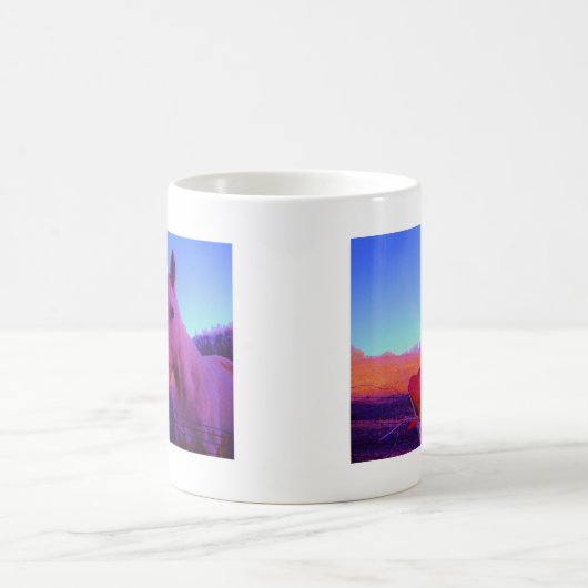 Brown Horse and Red Heart Kaffeetasse (Mittel)