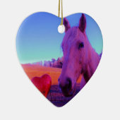 Brown Horse and Red Heart Keramikornament (Rechts)