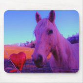 Brown Horse and Red Heart Mousepad (Vorne)