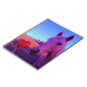 Brown Horse and Red Heart Notizblock (Linke Seite)