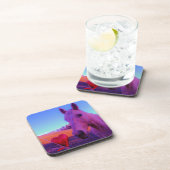 Brown Horse and Red Heart Untersetzer (Rechte Seite)