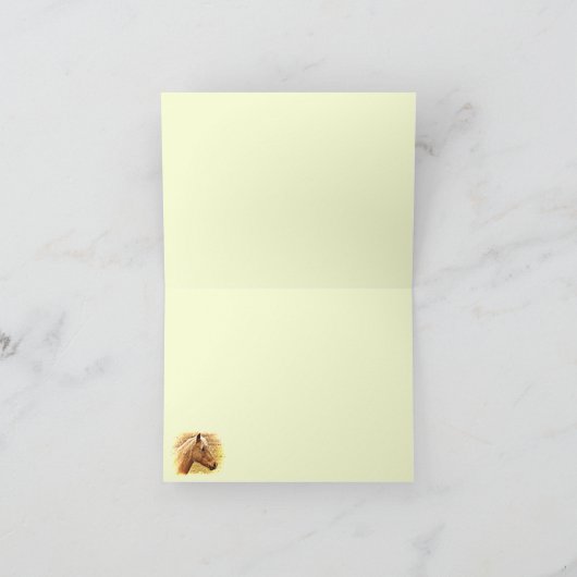 Brown Horse Animal Danke Card (Innenseite)