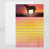 Brown Horse Briefpapier (Vorne/Hinten)