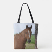 Brown Horse by Tree Tasche (Rückseite)