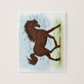 Brown Horse Educational Equine Anatomy Puzzle (Vertikal)