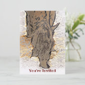 BROWN HORSE EINLADUNG (Stehend Vorderseite)