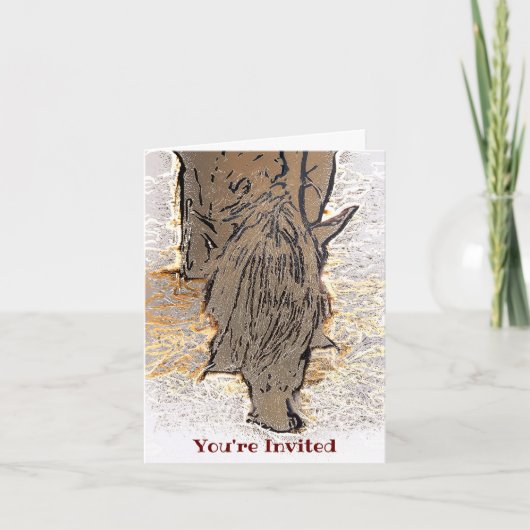 BROWN-HORSE-EINLADUNG EINLADUNG (Vorderseite)