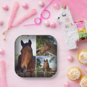 Brown Horse Foto Collage, Paper Tellers Pappteller (Party)