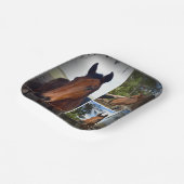 Brown Horse Foto Collage, Paper Tellers Pappteller (Gewinkelt)