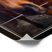 Brown Horse Foto Collage, Poster (Ecke)