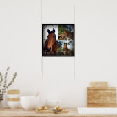 Brown Horse Foto Collage, Poster (Küche)