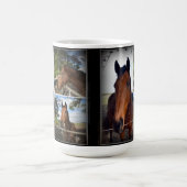 Brown Horse Foto Collage, Tasse des Kaffees (Mittel)