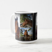 Brown Horse Foto Collage, Tasse des Kaffees (Vorderseite Links)