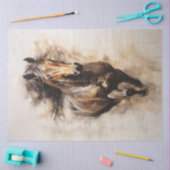 Brown Horse Galloping Seidenpapier (Basteln)
