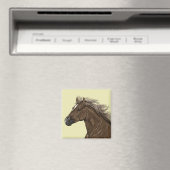 Brown Horse Head Magnet (In Situ (Geschirrspüler))