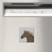 Brown Horse Head Magnet (In Situ (Geschirrspüler))