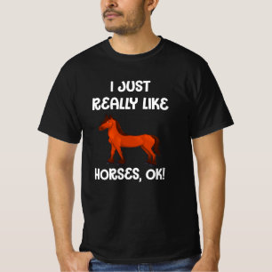 Brown Horse Lover Geschenk, das ich einfach nur wi T-Shirt