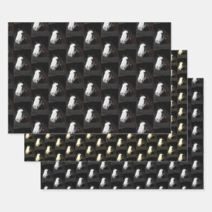 Brown Horse on Farm Wrapping Paper 3 Sheets Geschenkpapier Set