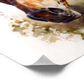 Brown Horse Portrait Poster (Ecke)