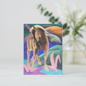 BROWN HORSE POSTCARD POSTKARTE (Stehend Vorderseite)