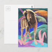 BROWN HORSE POSTCARD POSTKARTE (Vorne/Hinten)