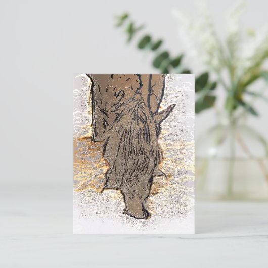 BROWN HORSE POSTKARTE (Stehend Vorderseite)