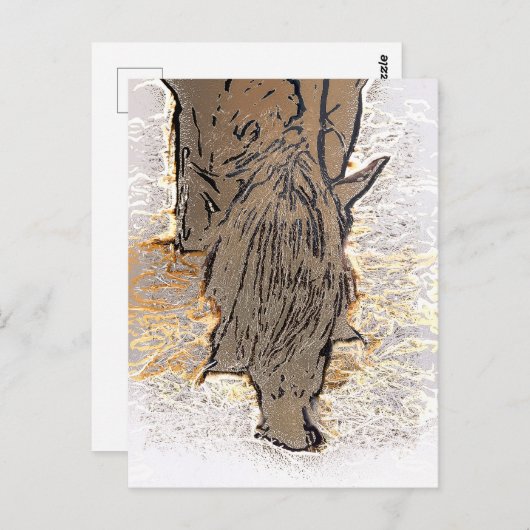 BROWN HORSE POSTKARTE (Vorne/Hinten)