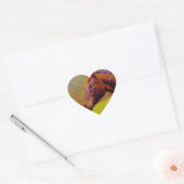 Brown Horse & Rainbow Forest Herz-Aufkleber (Umschlag)