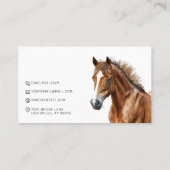 Brown Horse Reitkarte Visitenkarte (Rückseite)