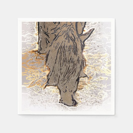 BROWN HORSE SERVIETTE (Vorderseite)