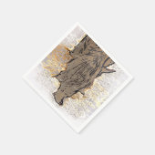 BROWN HORSE SERVIETTE (Ecke)