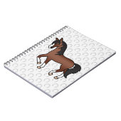 Brown Horse Trotting and Horseshows Pattern Notizblock (Linke Seite)