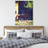 Brown Horse Walking Leinwanddruck (Insitu (Schlafzimmer))