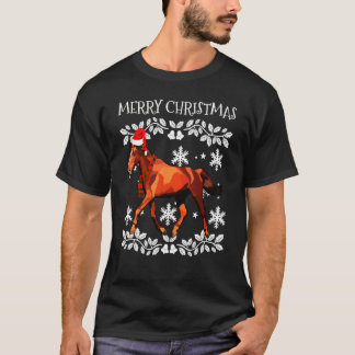 Brown Horse Xmas T-Shirt