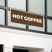 BROWN HOT COFFEE Banner (Äußeres Gebäude)