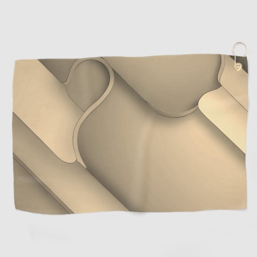 Brown Hues Moderne Kunst Golfhandtuch (Horizontal)