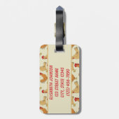 Brown-Huhn-Entwurf personifizieren Gepäckanhänger (Rückseite vertikal)