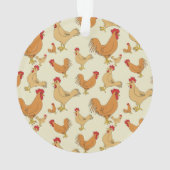 Brown-Huhn-Entwurf personifizieren Ornament (Rückseite)