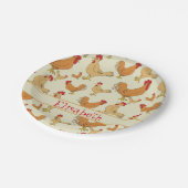 Brown-Huhn-Entwurf personifizieren Pappteller (Schrägansicht)