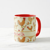 Brown-Huhn-Entwurf personifizieren Tasse (VorderseiteRechts)