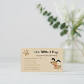 Brown-Hund mit Tatzen-Druck-und Visitenkarte (Stehend Vorderseite)