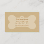 Brown-Hund mit Tatzen-Druck-und Visitenkarte (Rückseite)