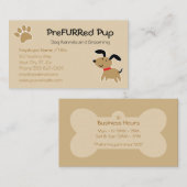 Brown-Hund mit Tatzen-Druck-und Visitenkarte (Vorne/Hinten)