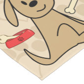 Brown-Hündchen-Entwurf Kurzer Tischläufer (Ecke)