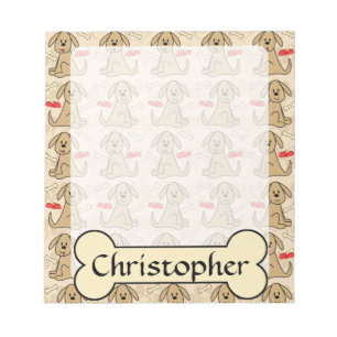 Brown-Hündchen-Entwurf personifizieren Notizblock